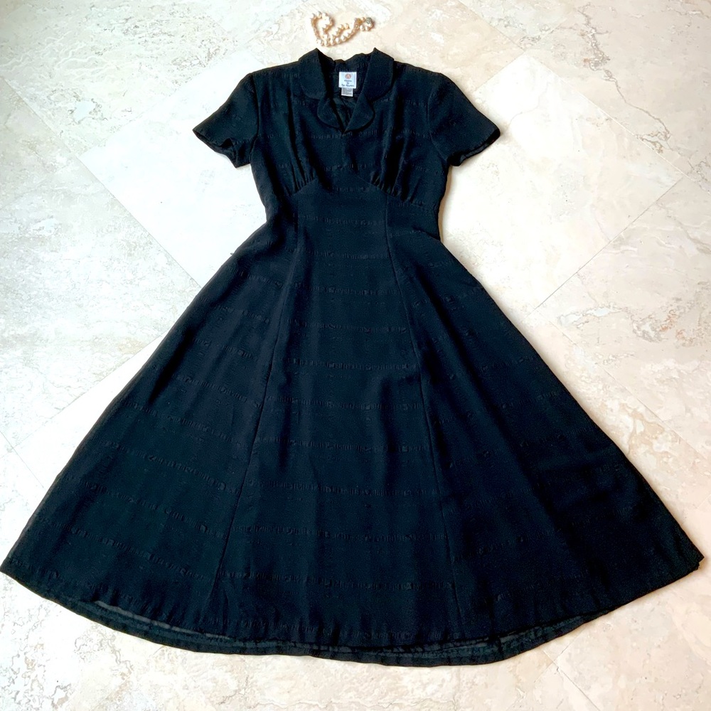 Pat Argento Little Black Dress Sz 10 - Picture 1 of 4